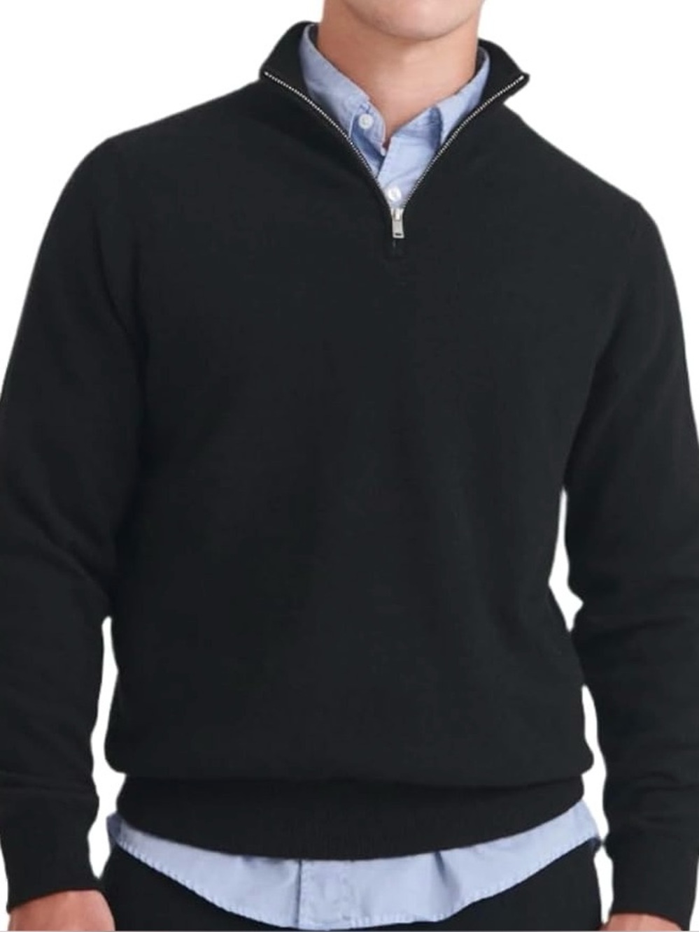 NAADAM Mens Signature Cashmere Quarter Zip